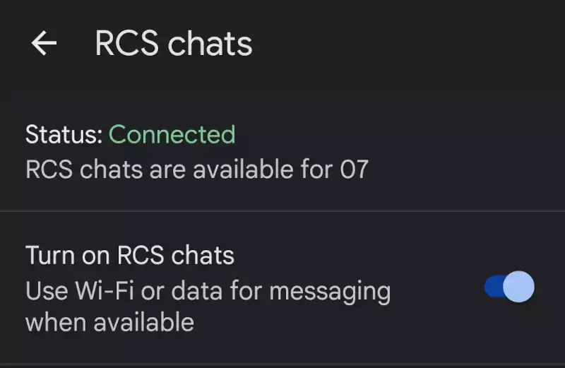 RCS Chats are not sending
